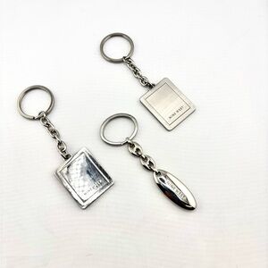 Nine West Silver Tone Logo Keychain Bundle - Lot of 3
